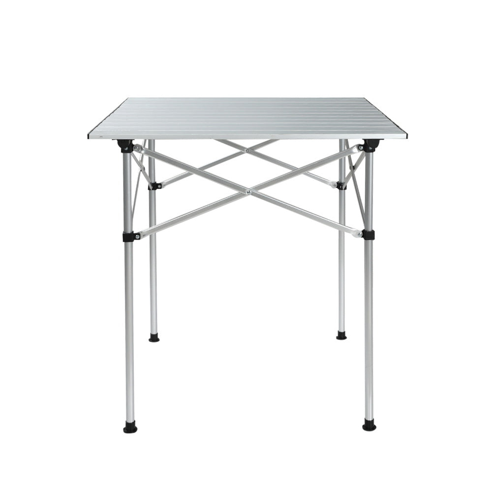 Marlook Folding Camping Table 70CM Roll Up Outdoor Picnic BBQ Aluminium Desk