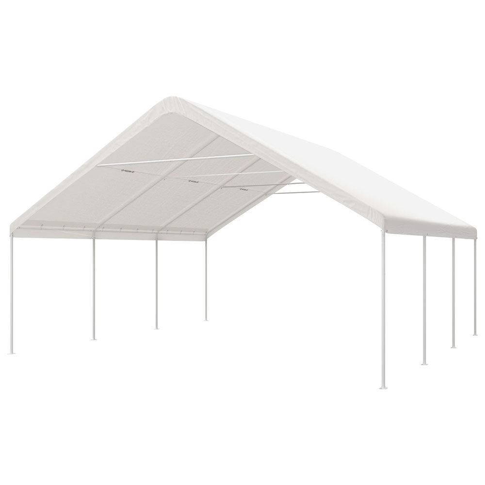 Marlook Carports 6x6m Carport Kits Steel Shelter Gazebo Canopy Garage Portable Garden Shed