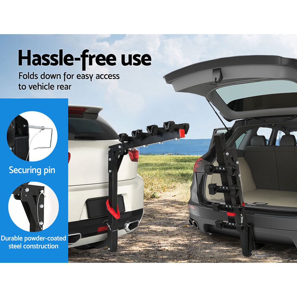 Marlook 4 Bicycle Bike Carrier Rack Car 2" Hitch Mount Foldable Black,Marlook 4 Bicycle Bike Carrier Rack Car 2" Hitch Mount Foldable Black