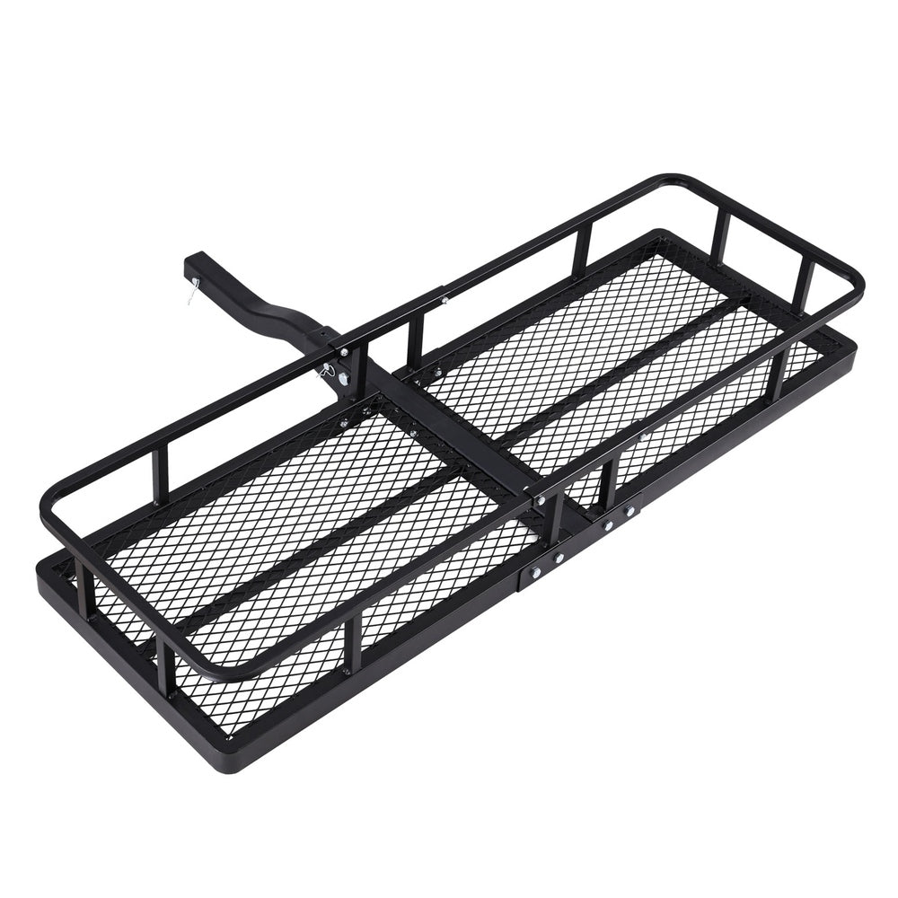 Marlook Universal Car Roof Rack Foldable Hitch Basket Cargo Carrier 152cm Black