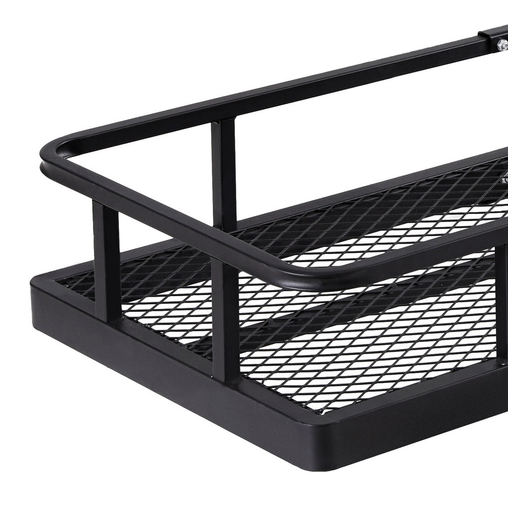 Marlook Universal Car Roof Rack Foldable Hitch Basket Cargo Carrier 152cm Black
