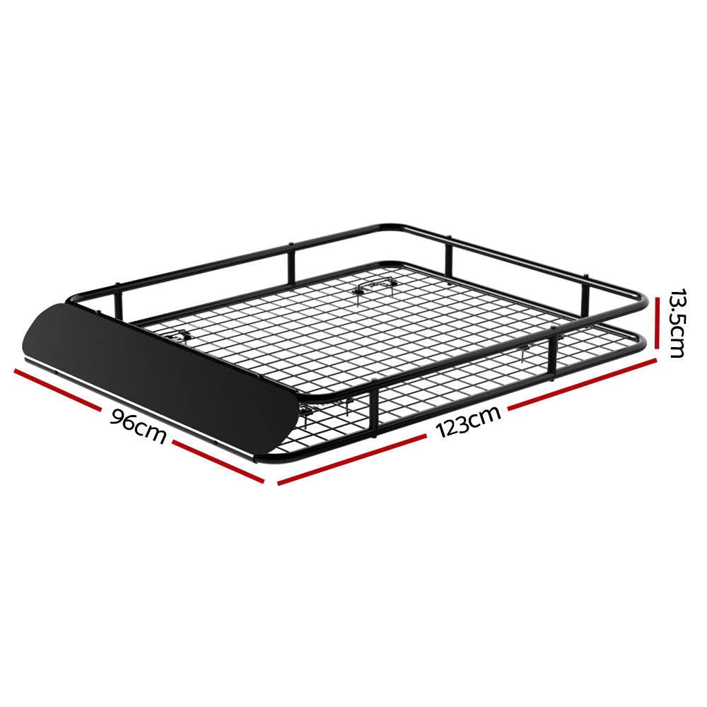 Marlook Universal Car Roof Rack Basket Luggage Vehicle Cargo Carrier 123cm Black
