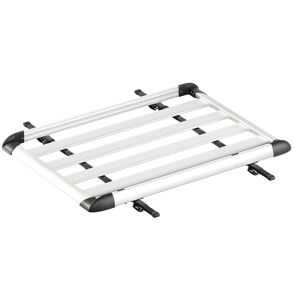 Marlook Universal Car Roof Rack Basket Luggage Vehicle Cargo Carrier 140cm Silver
