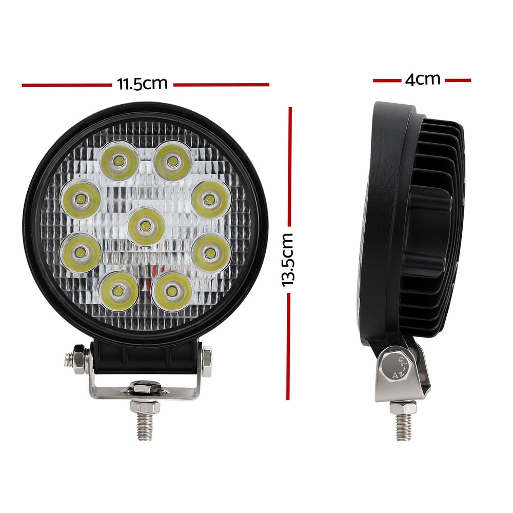 Marlook Pair LED Driving Lights 4.5 Inch Flood Spot Lights Car Truck SUV 12V 24V