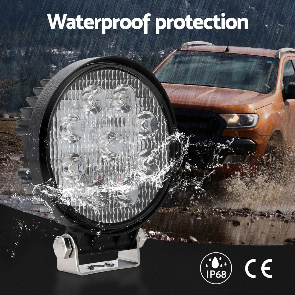 Marlook Pair LED Driving Lights 4.5 Inch Flood Spot Lights Car Truck SUV 12V 24V