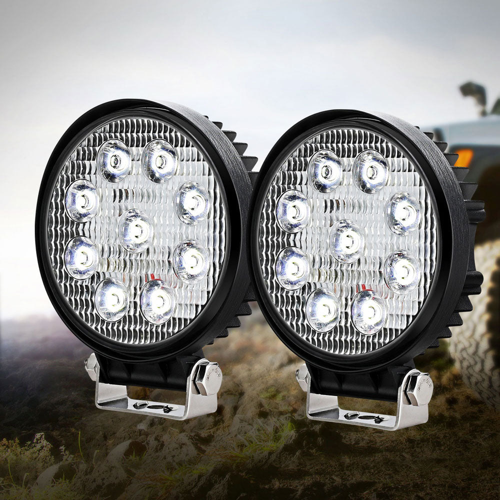 Marlook Pair LED Driving Lights 4.5 Inch Flood Spot Lights Car Truck SUV 12V 24V