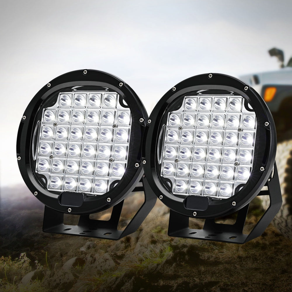 Marlook Pair LED Driving Lights 9 Inch Flood Spot Lights Car Truck SUV 12V 24V