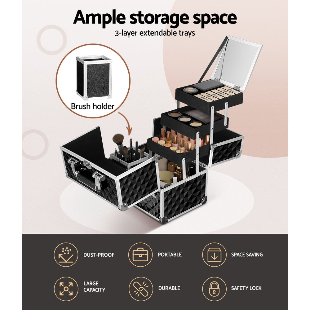 Marlook Makeup Case Beauty Organiser Bag Travel Large Cosmetic Storage Portable