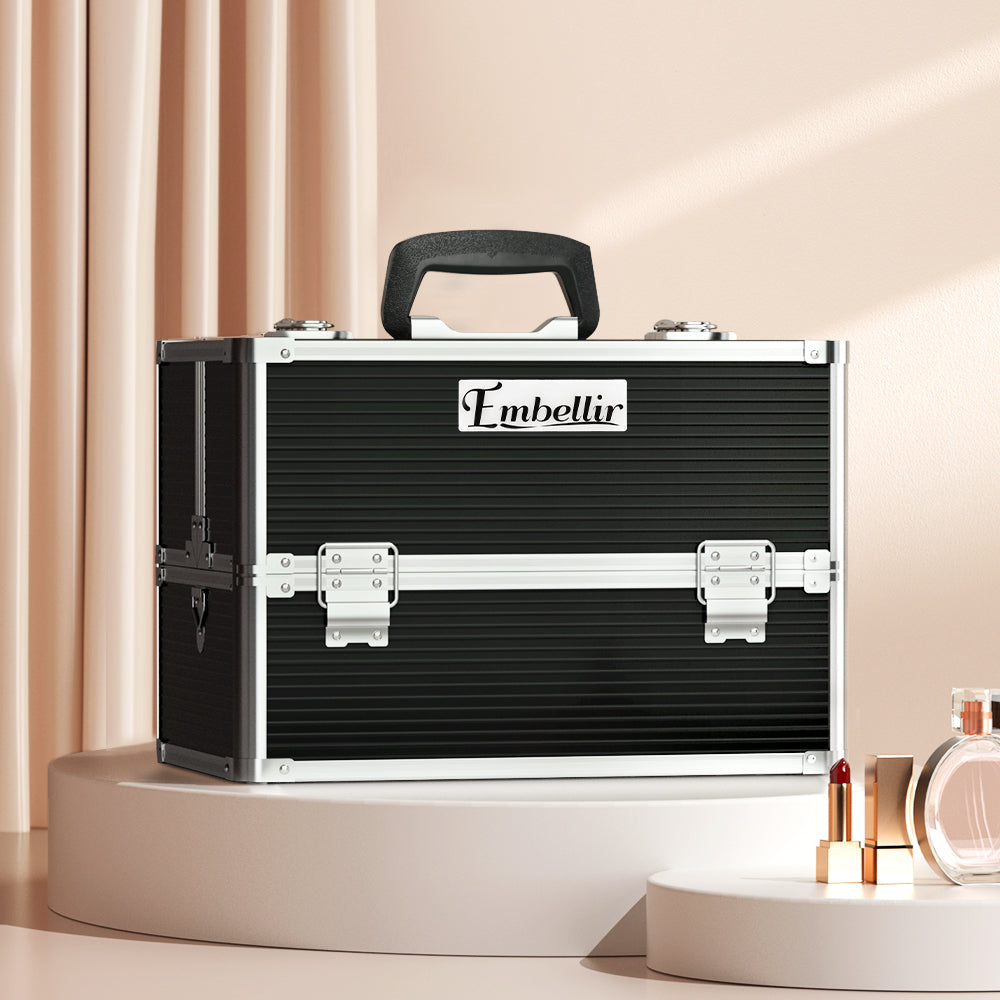 Marlook Portable Cosmetic Beauty Makeup Case- Black