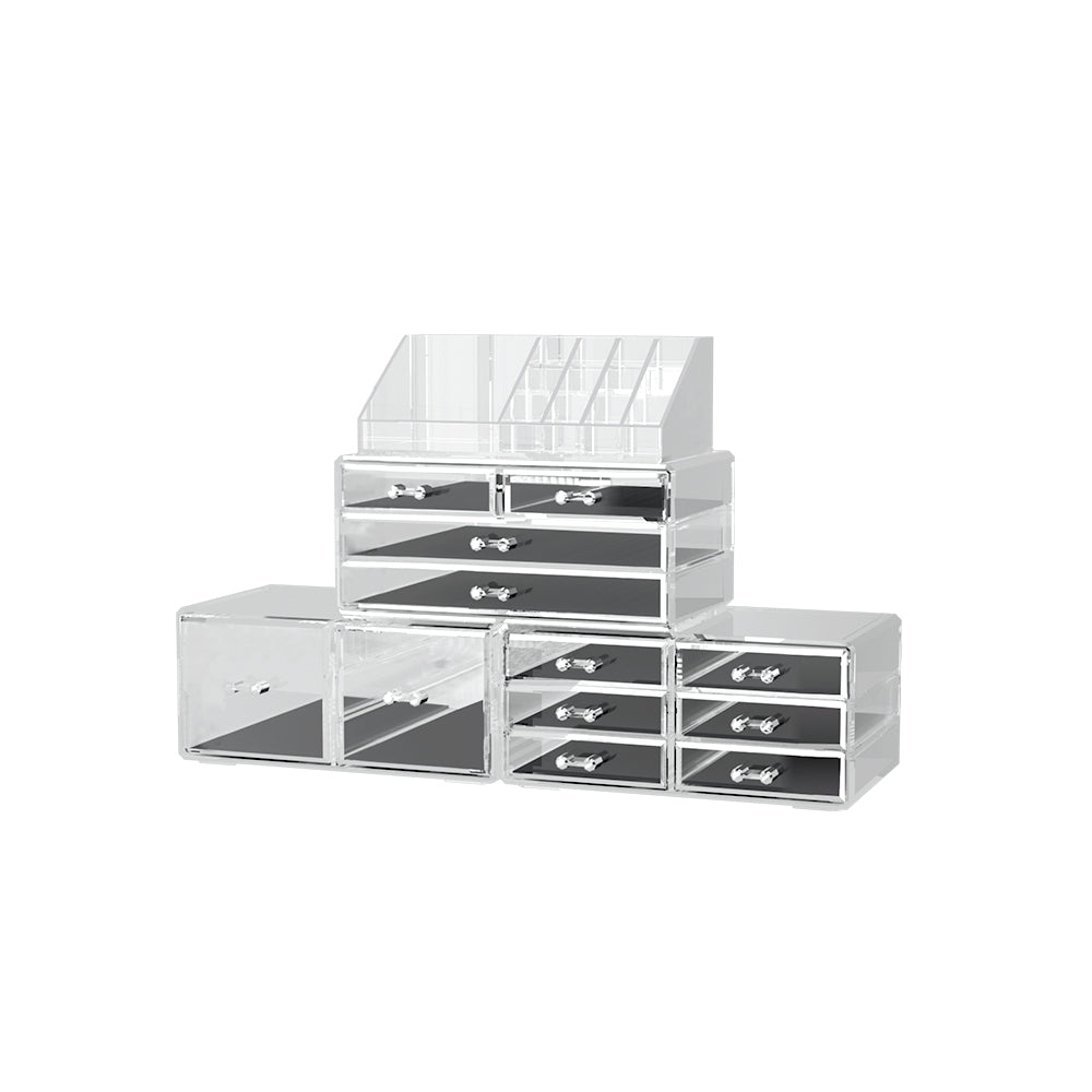Marlook Makeup Case Acrylic Cosmetic Organizer Storage Box Jewellery Holder