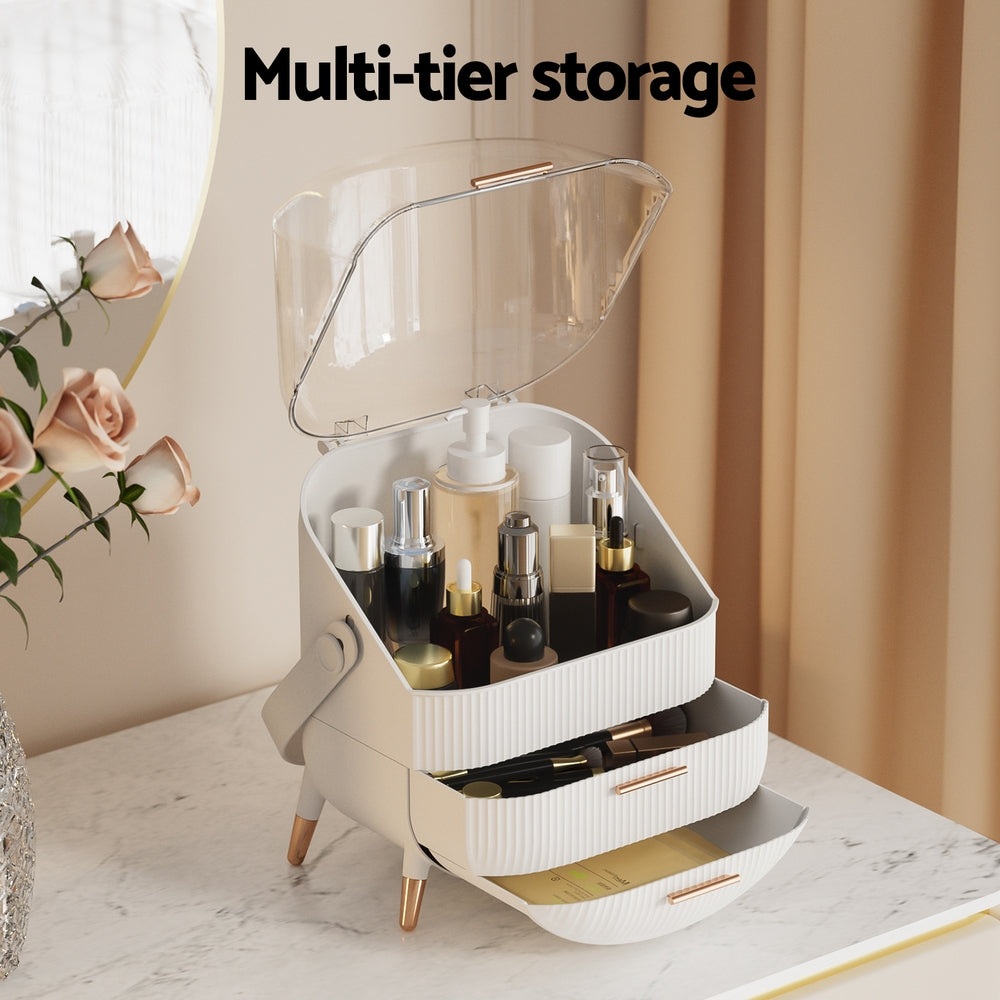 Marlook Makeup Case Portable Cosmetic Organizer Storage Box Jewellery Holder