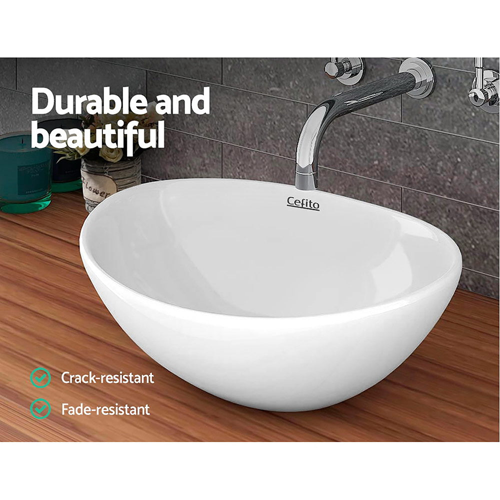 Marlook Bathroom Basin Ceramic Vanity Sink Hand Wash Bowl 41x34cm