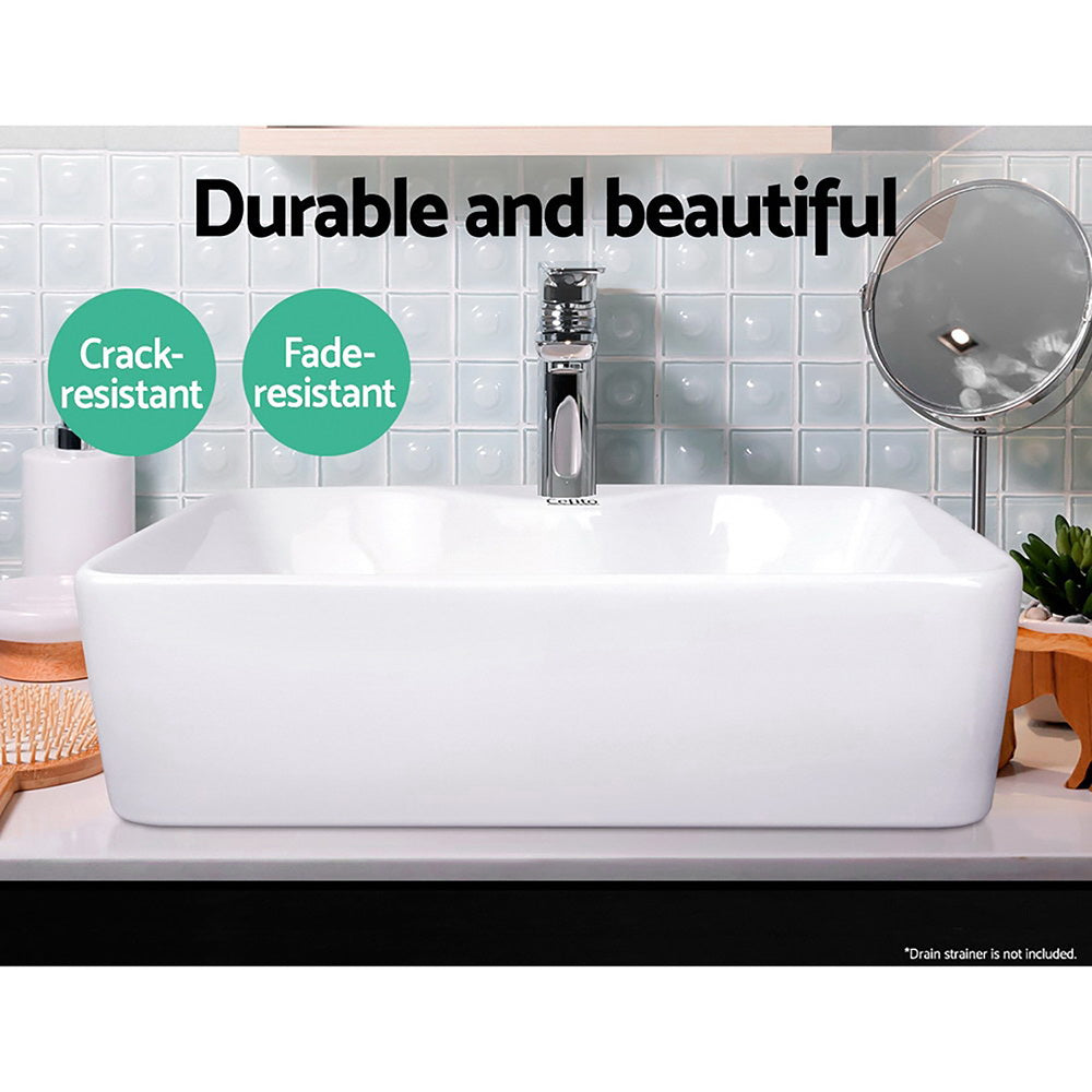 Marlook Bathroom Basin Ceramic Vanity Sink Hand Wash Bowl 48x38cm