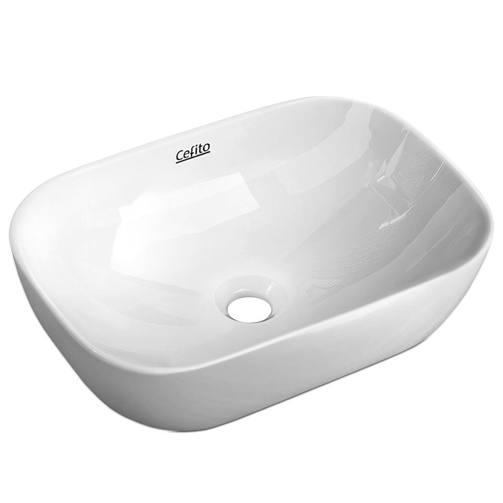 Marlook Bathroom Basin Ceramic Vanity Sink Hand Wash Bowl 46x33cm
