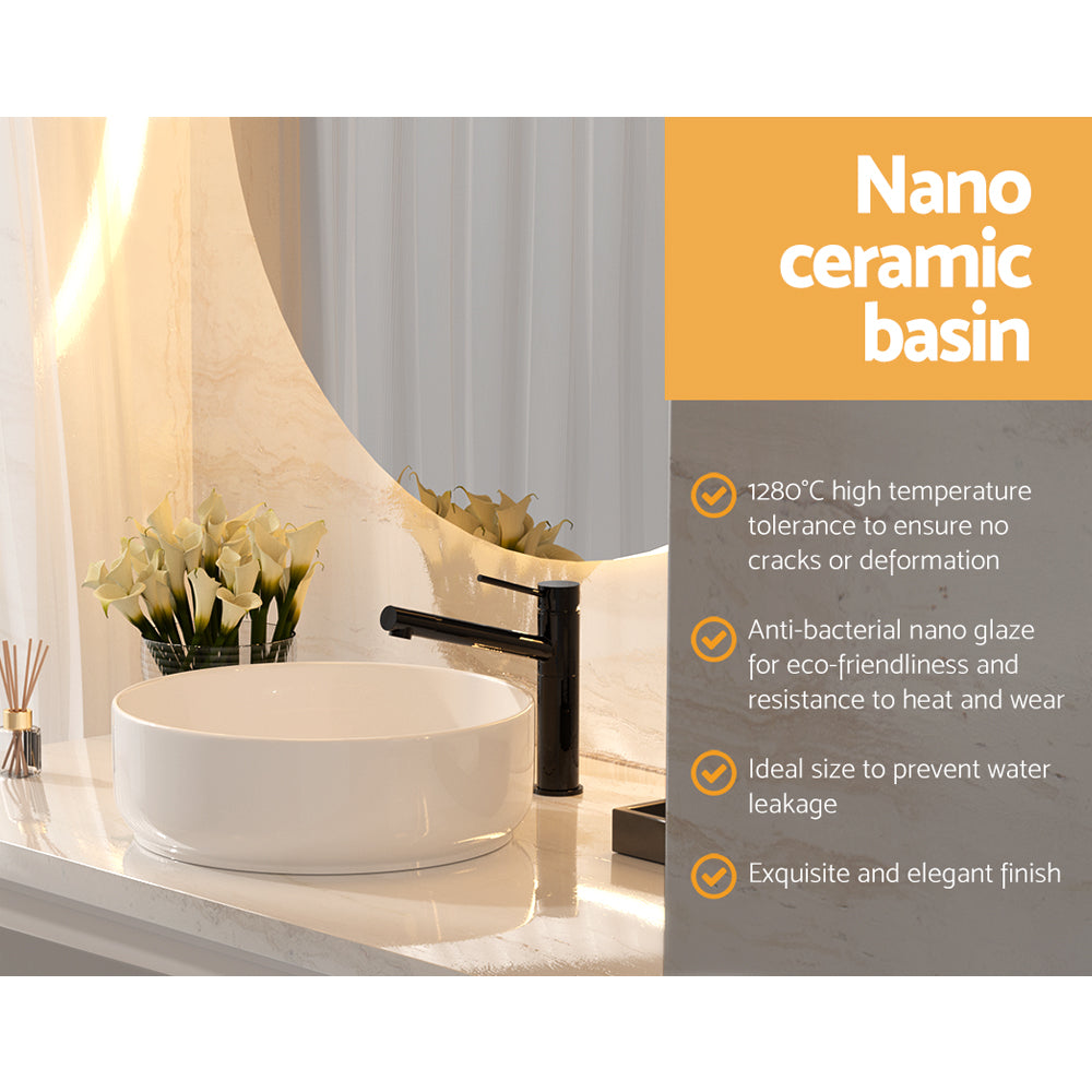 Marlook Bathroom Basin Ceramic Vanity Sink Hand Wash Bowl 35x12cm