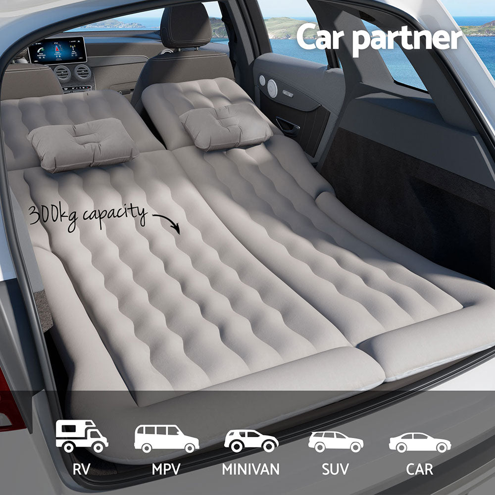 Marlook Car Mattress 175x130 Inflatable SUV Back Seat Camping Bed Grey