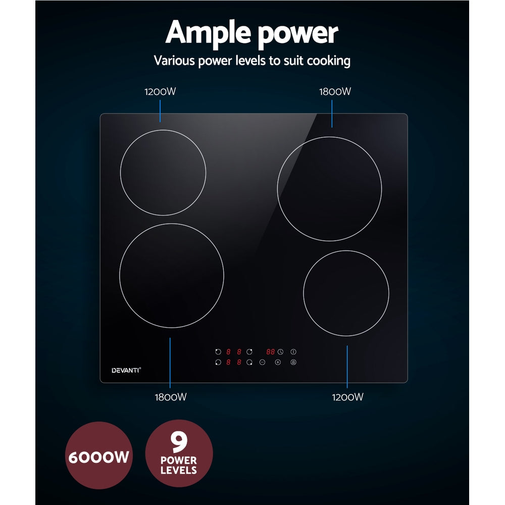 Marlook Electric Ceramic Cooktop 60cm Touch Control
