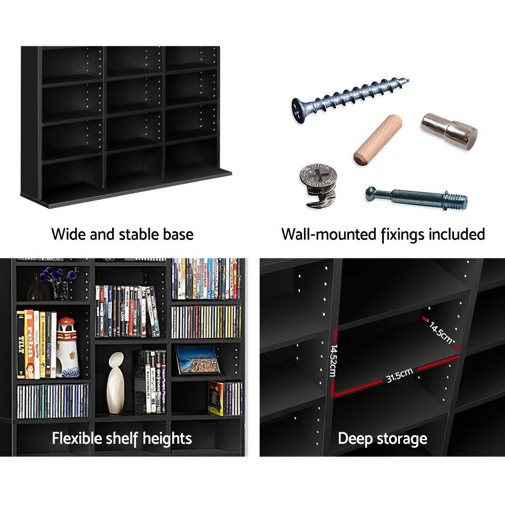 Marlook Bookshelf CD Storage Rack - BERT Black