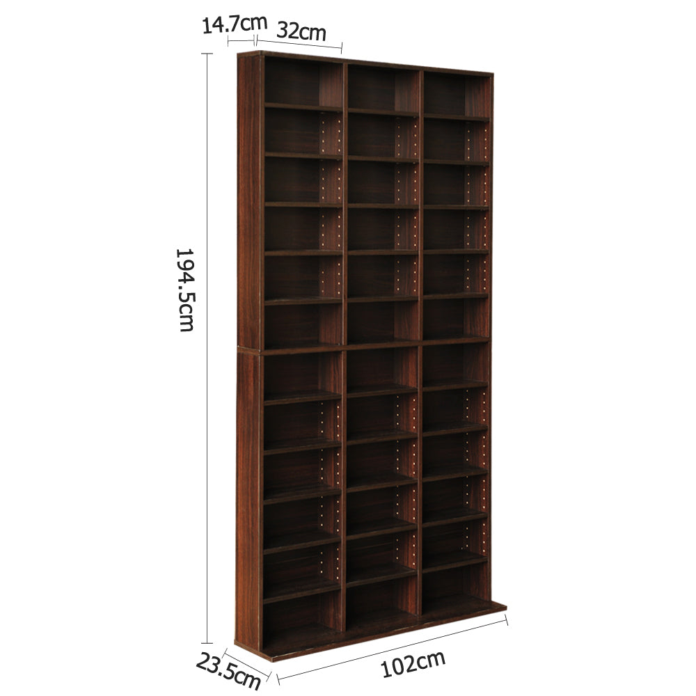 Marlook Bookshelf CD Storage Rack - BERT Brown