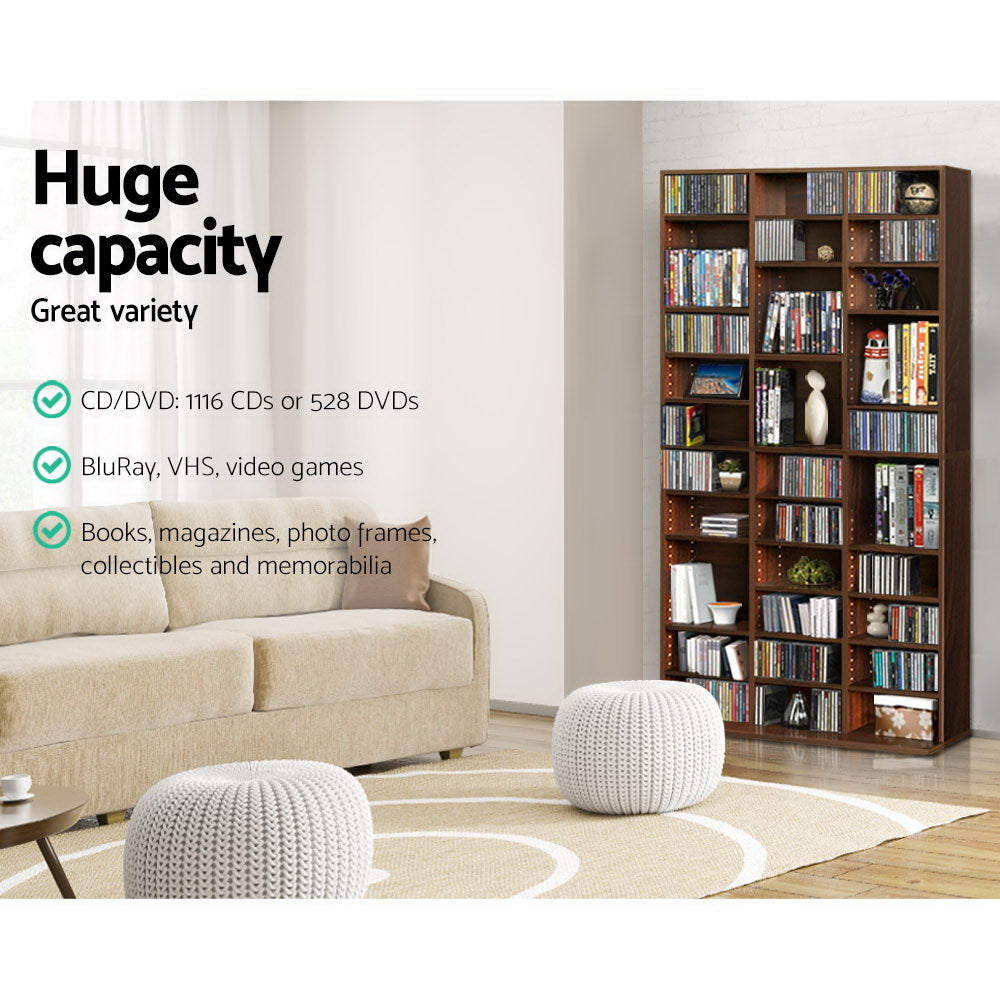 Marlook Bookshelf CD Storage Rack - BERT Brown