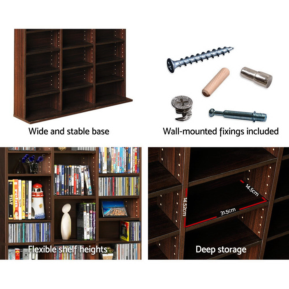 Marlook Bookshelf CD Storage Rack - BERT Brown