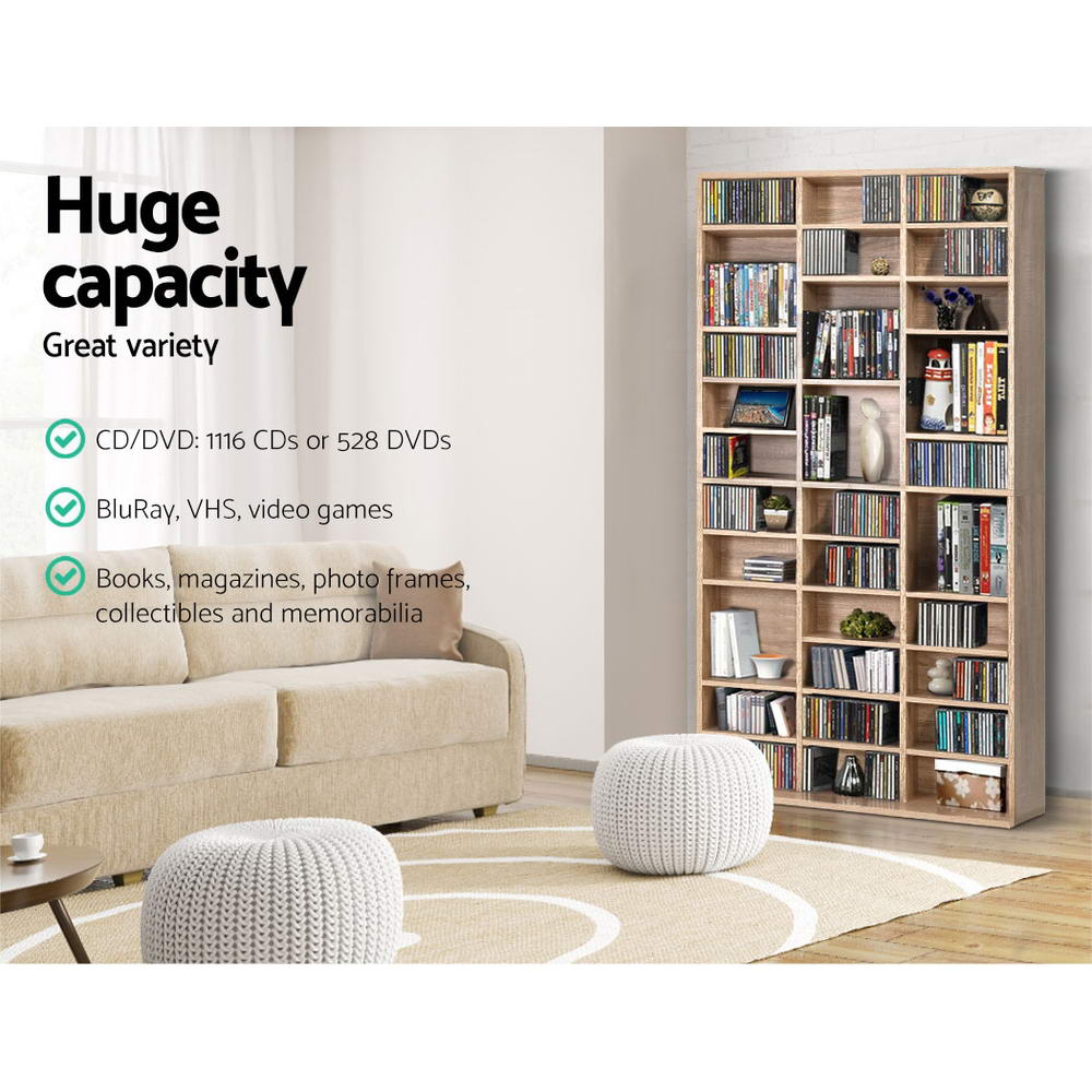Marlook Bookshelf CD Storage Rack - BERT Oak