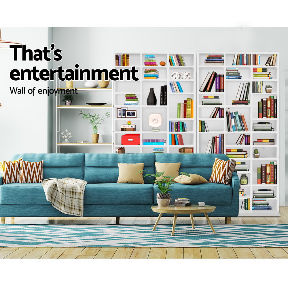 Marlook Bookshelf CD Storage Rack - BERT White