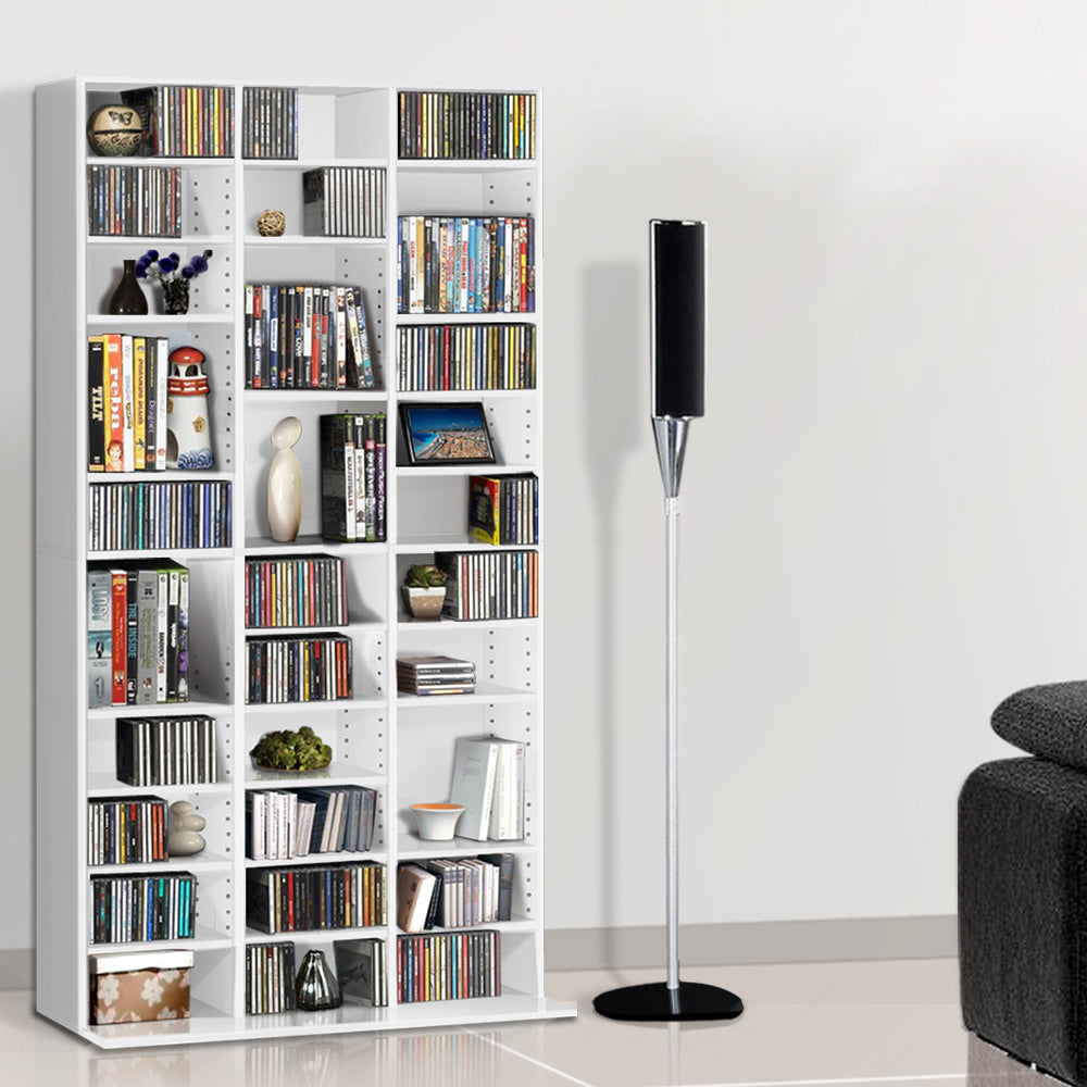 Marlook Bookshelf CD Storage Rack - BERT White