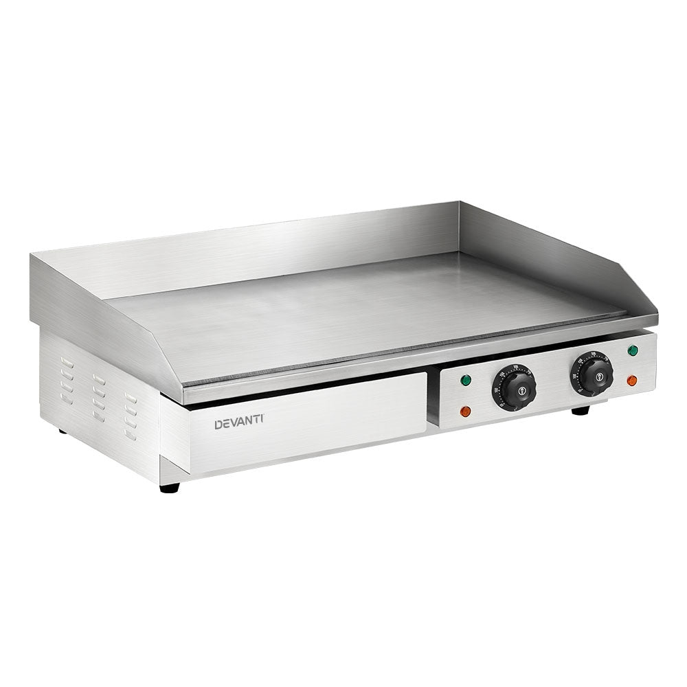 Marlook Commercial Electric Griddle 73cm BBQ Grill Plate 4400W