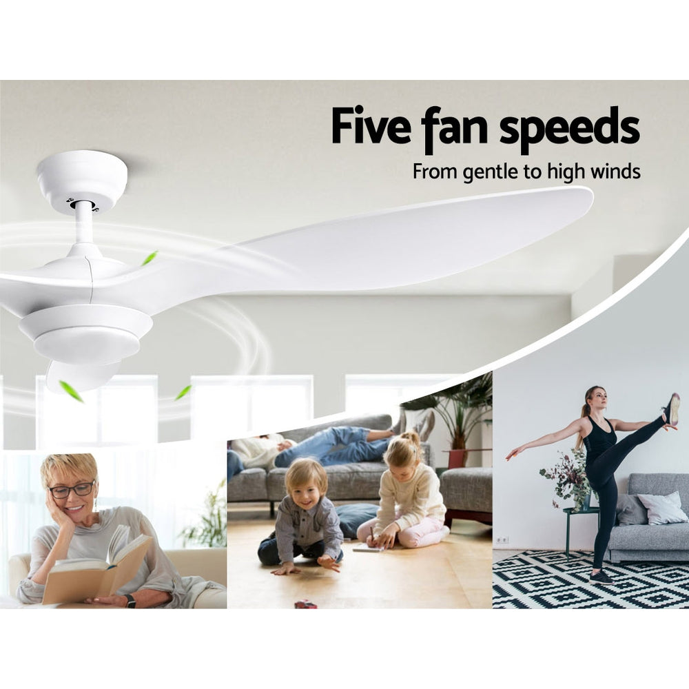 Marlook 52'' Ceiling Fan DC Motor w/Light w/Remote - White