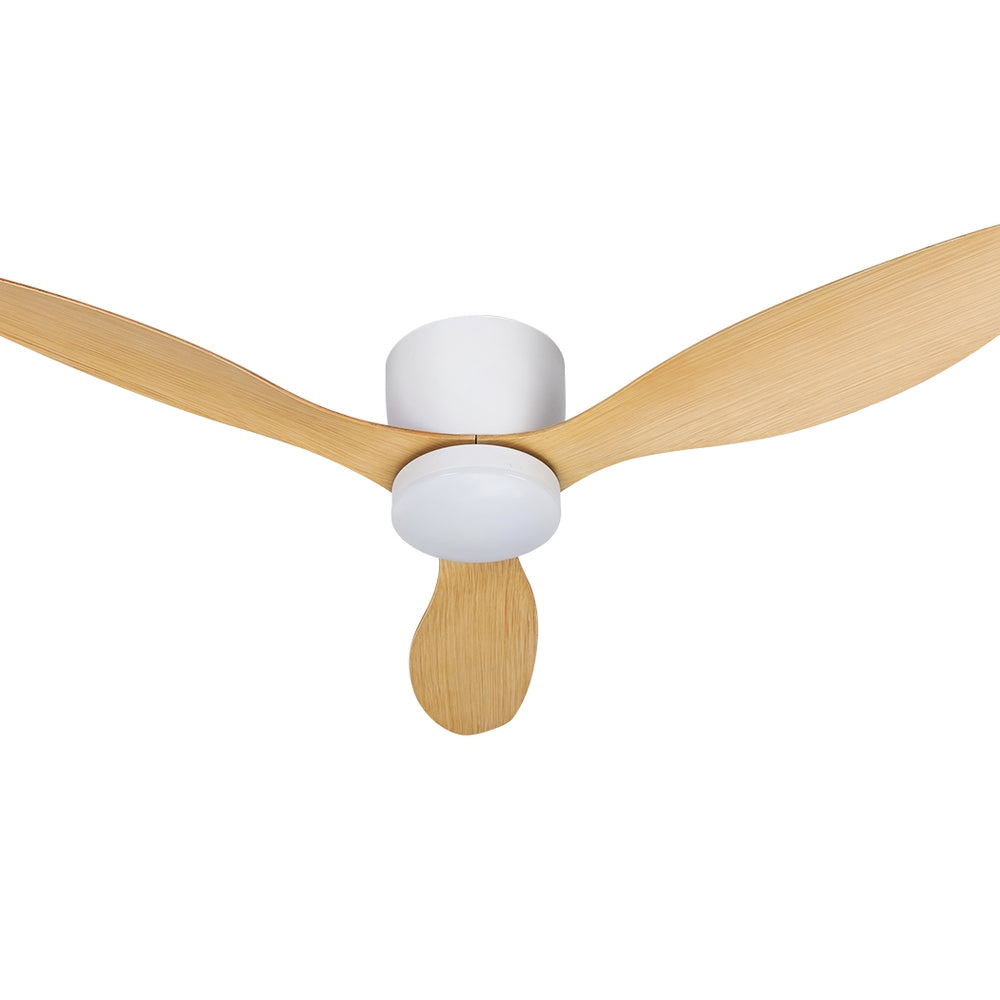 Marlook 52'' Ceiling Fan DC Motor w/Light w/Remote - Light Wood