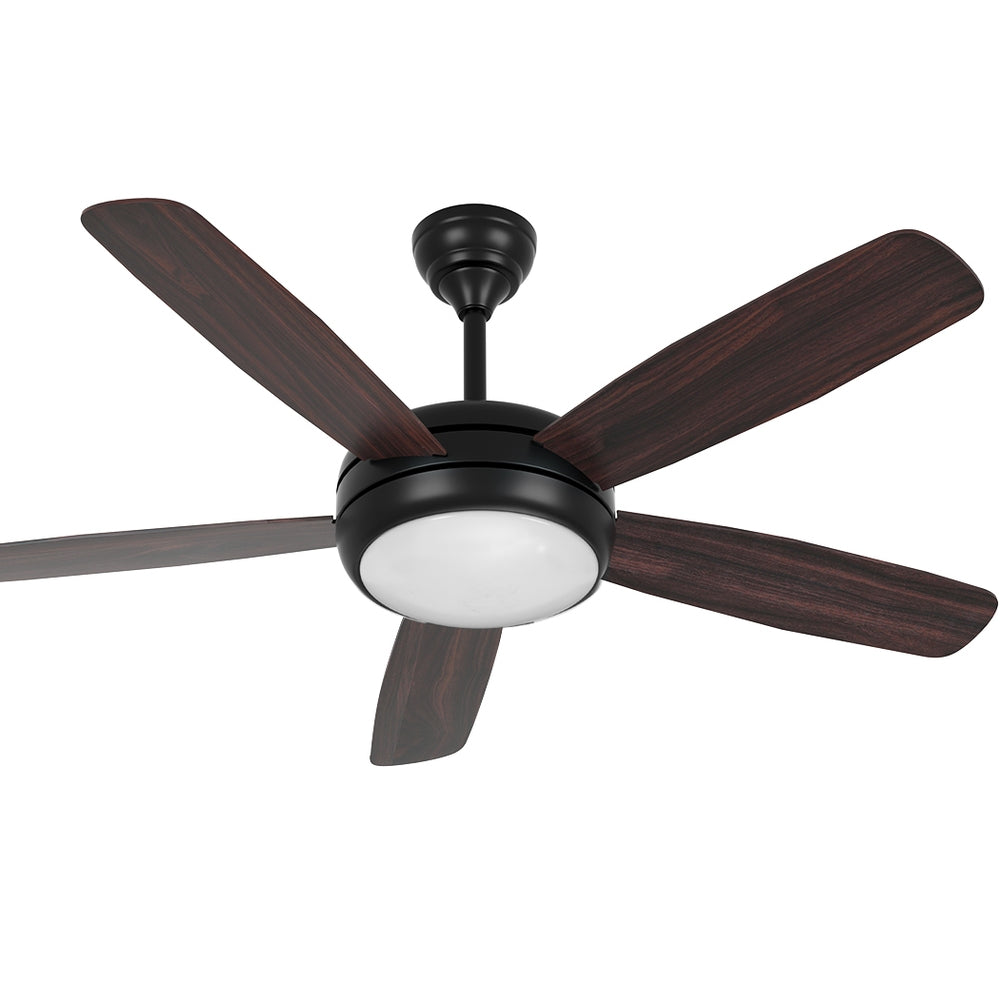 Marlook 52'' Ceiling Fan AC Motor 5 Blades w/Light - Dark Wood