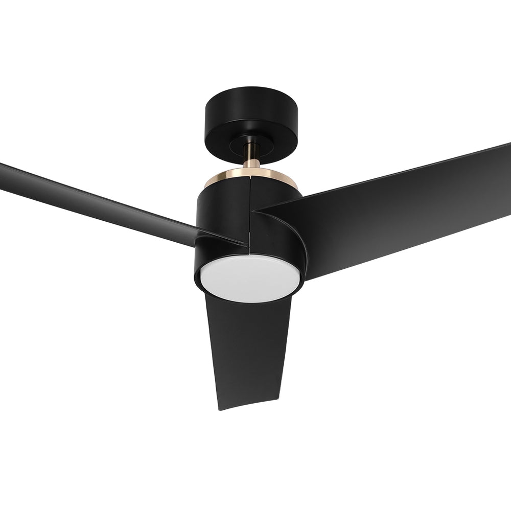 Marlook 52'' Ceiling Fan DC Motor w/Light w/Remote - Black