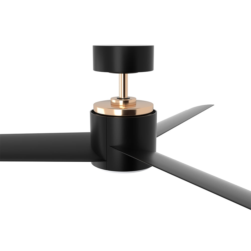 Marlook 52'' Ceiling Fan DC Motor w/Light w/Remote - Black