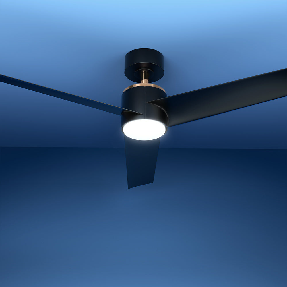 Marlook 52'' Ceiling Fan DC Motor w/Light w/Remote - Black