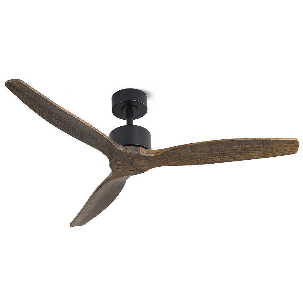 Marlook 52'' Ceiling Fan AC Motor 3 Blades w/Remote - Dark Wood