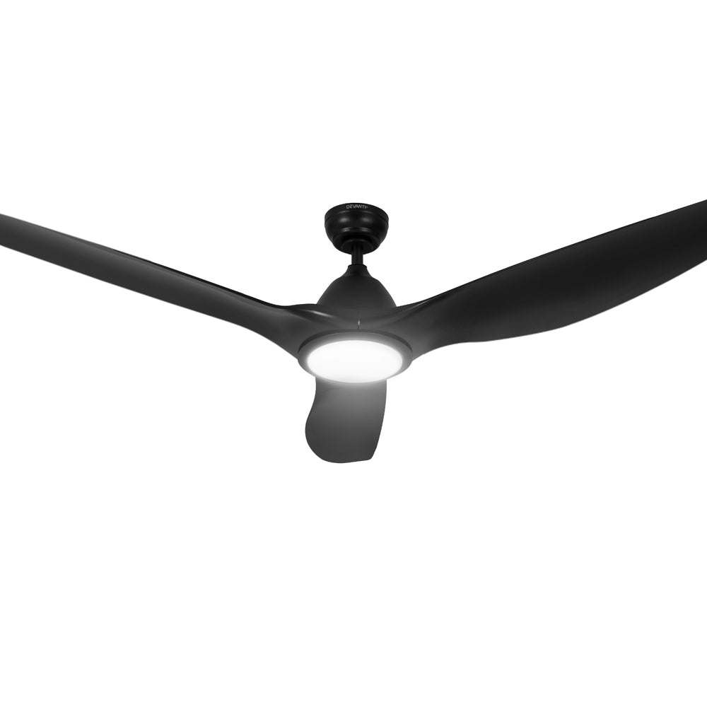 Marlook 64 Inch Ceiling Fan DC Motor w/Light w/Remote - Black