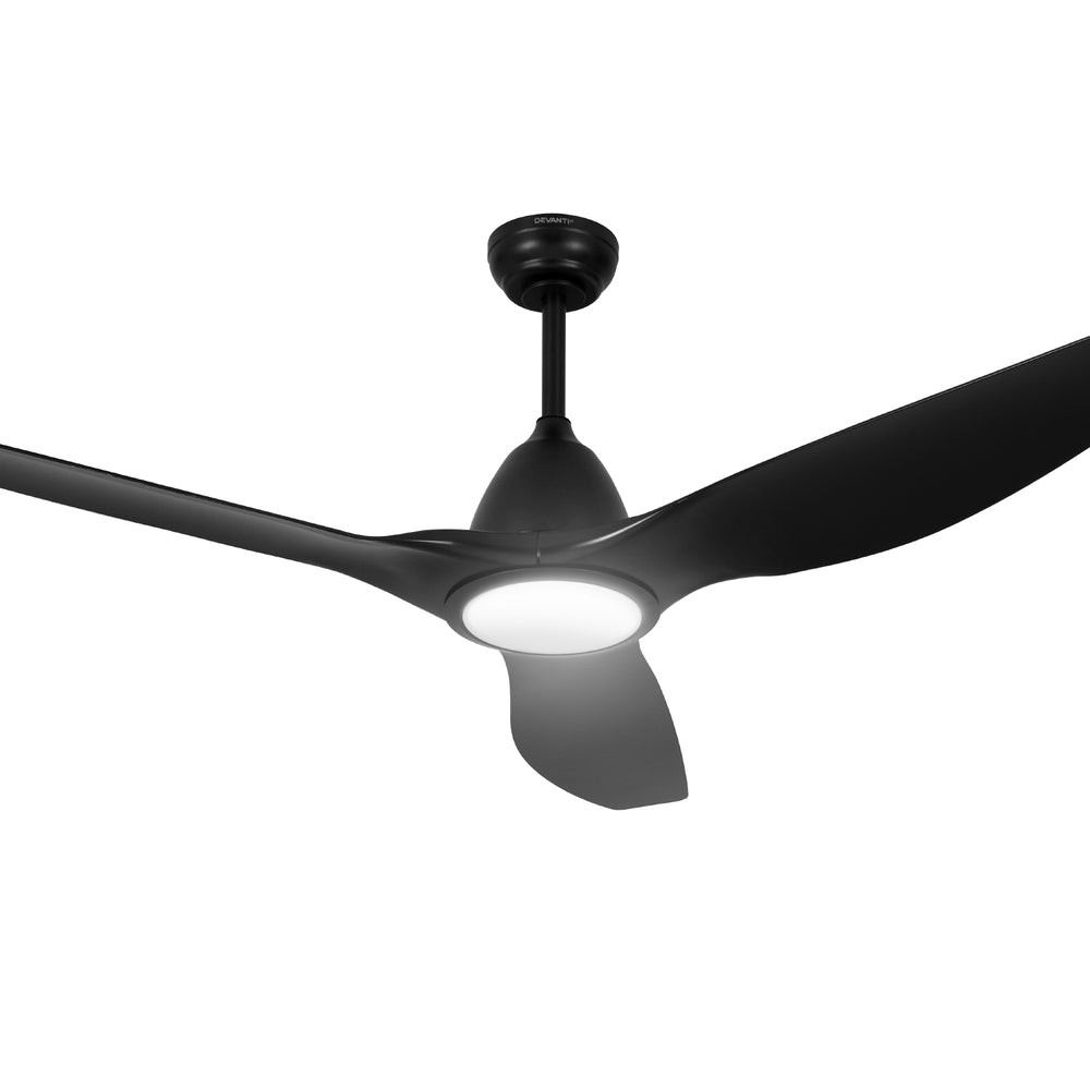 Marlook 64 Inch Ceiling Fan DC Motor w/Light w/Remote - Black