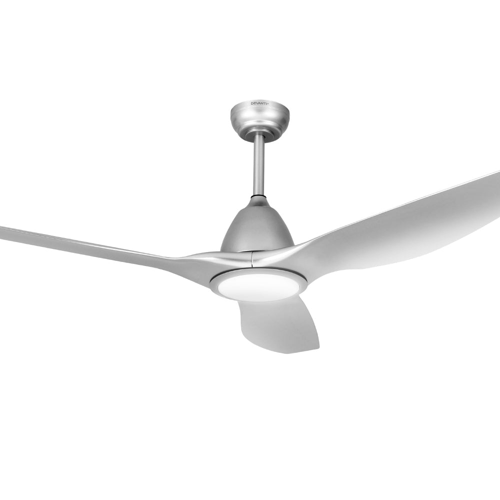 Marlook 64 Inch Ceiling Fan DC Motor w/Light w/Remote - Silver