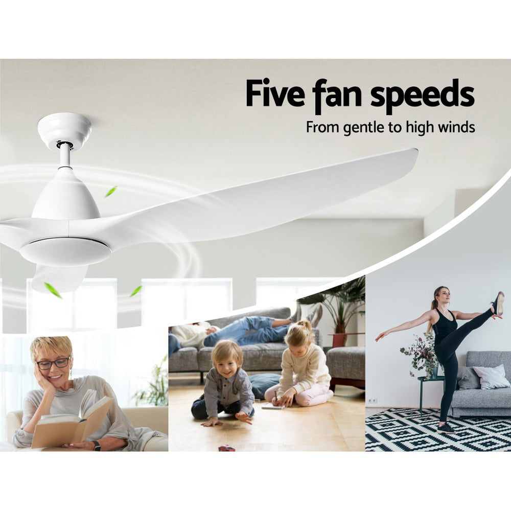 Marlook 64'' Ceiling Fan DC Motor w/Light w/Remote - White