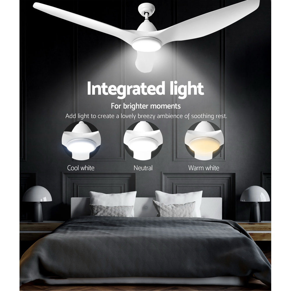 Marlook 64'' Ceiling Fan DC Motor w/Light w/Remote - White