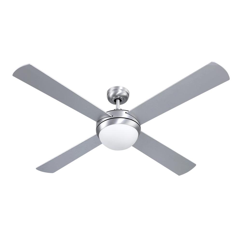 Marlook 52'' Ceiling Fan AC Motor w/Light w/Remote - Silver