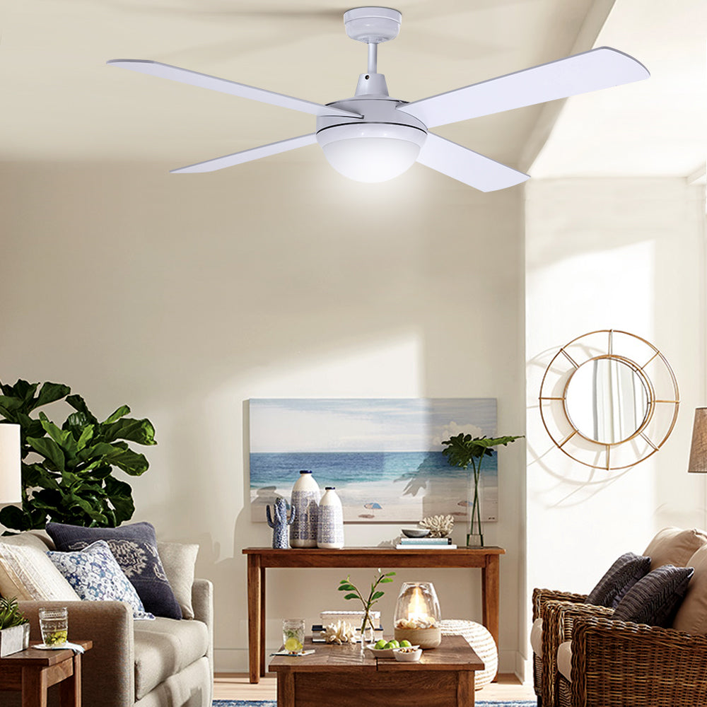 Marlook 52'' Ceiling Fan AC Motor w/Light w/Remote - White