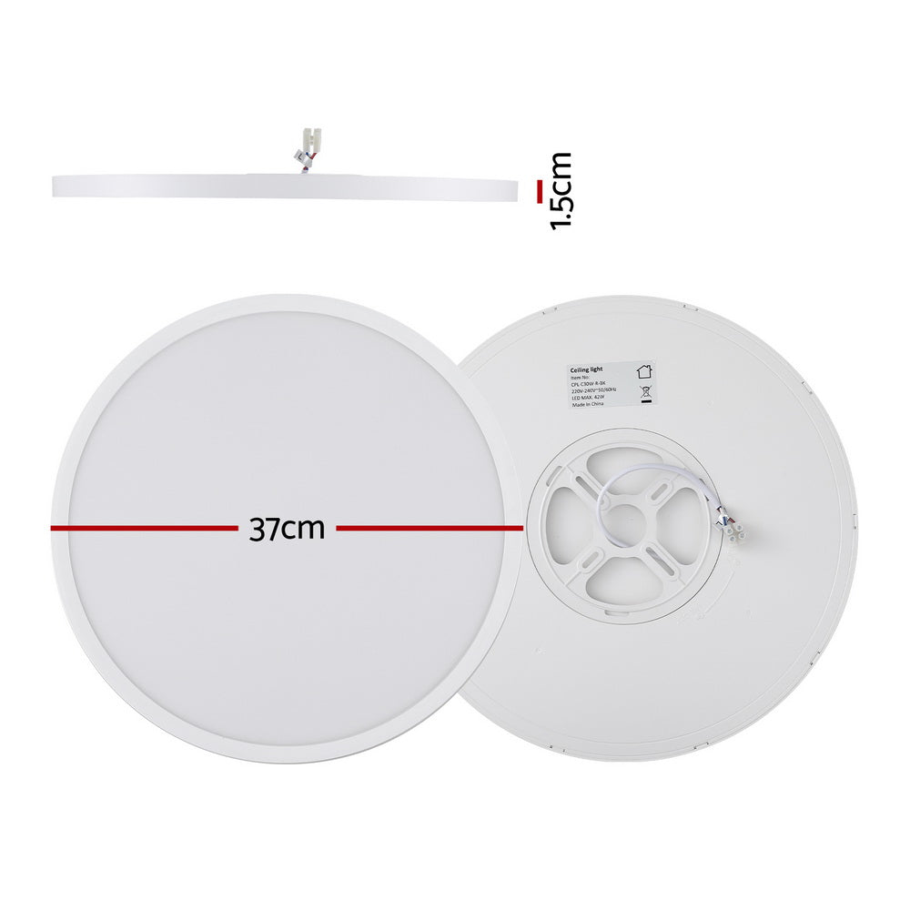 Marlook Ceiling Light LED Round 42W Ultra-THIN 5CM Oyster Lamp Modern Cool/Warm