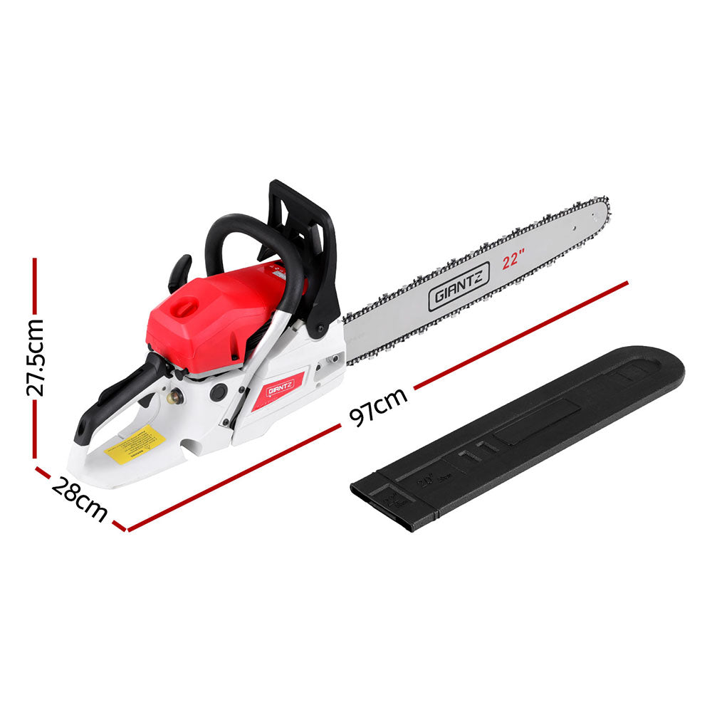 Marlook 74cc Petrol Chainsaw 22" Bar E-Start Tree Pruning Chain Saw
