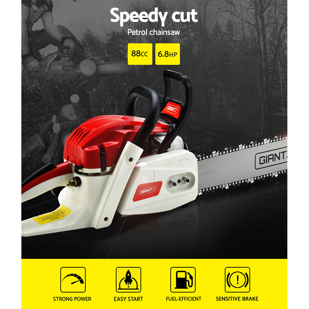Marlook Chainsaw Petrol 88CC 24" Bar Commercial E-Start Pruning Chain Saw,Marlook Chainsaw Petrol 88CC 24" Bar Commercial E-Start Pruning Chain Saw 6.8HP