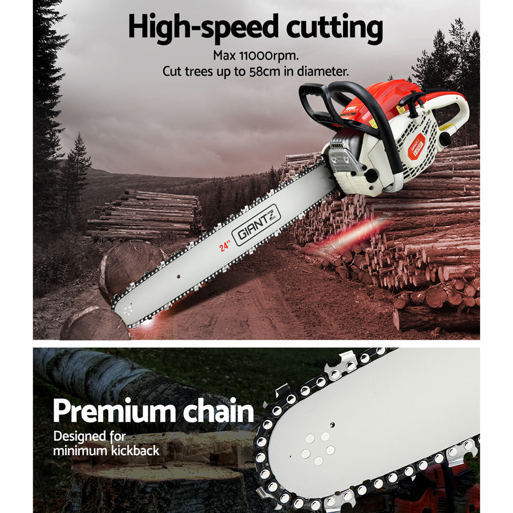 Marlook Chainsaw Petrol 88CC 24" Bar Commercial E-Start Pruning Chain Saw,Marlook Chainsaw Petrol 88CC 24" Bar Commercial E-Start Pruning Chain Saw 6.8HP