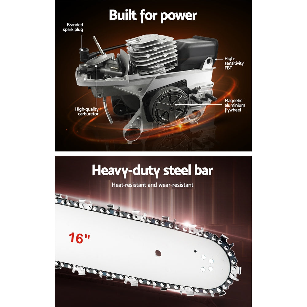 Marlook Chainsaw Petrol 45CC 16" Bar Commercial E-Start Pruning Chain Saw,Marlook Chainsaw Petrol 45CC 16" Bar Commercial E-Start Pruning Chain Saw 3.5HP
