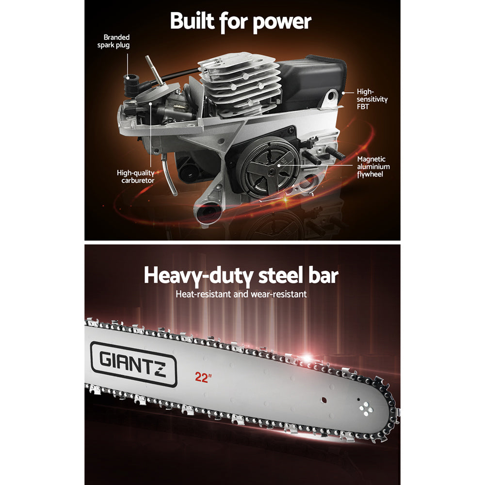 Marlook Chainsaw Petrol 58CC 22" Bar Commercial E-Start Pruning Chain Saw,Marlook Chainsaw Petrol 58CC 22" Bar Commercial E-Start Pruning Chain Saw 4.2HP