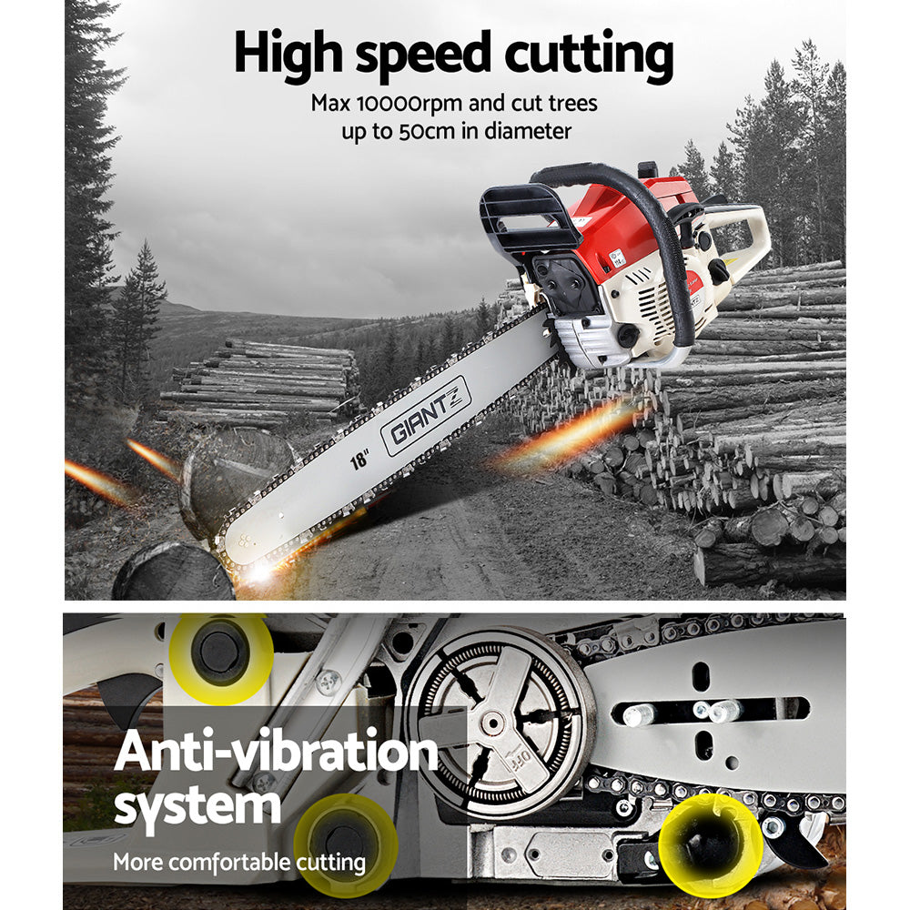 Marlook Chainsaw Petrol 75CC 18" Bar Commercial E-Start Pruning Chain Saw,Marlook Chainsaw Petrol 52CC 20" Bar Commercial E-Start Pruning Chain Saw 5.2HP